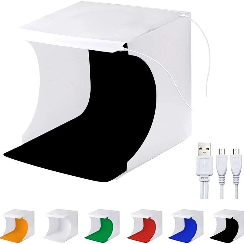 Photography Lighting And Backdrop Kits - Estúdio Fotográfico Portátil Dobrável com Iluminação