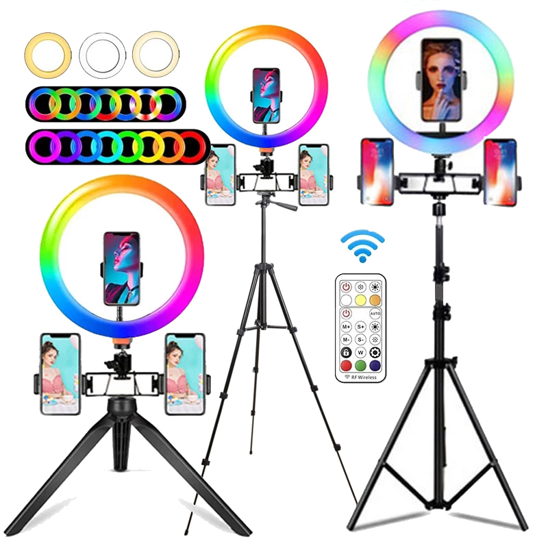 Photography Lighting With Umbrella - Anel de Luz RGB de 10