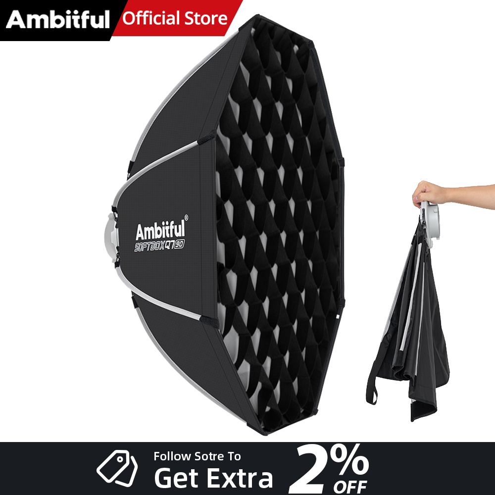 Photography Lighting Set Up - AMBITFUL Q7II 55/65/90cm Softbox Octogonal com