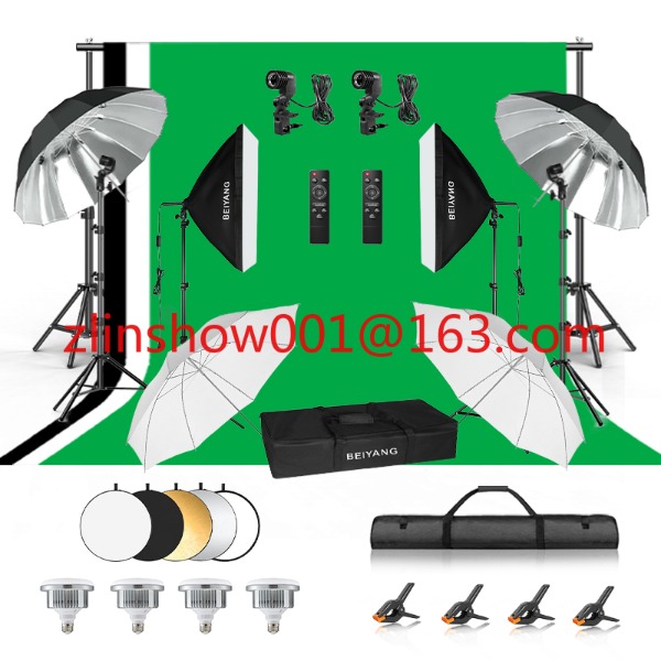 Photography Lighting And Backdrop Kits - Equipamento de estúdio fotográfico 2.6*3m/2*3m suporte