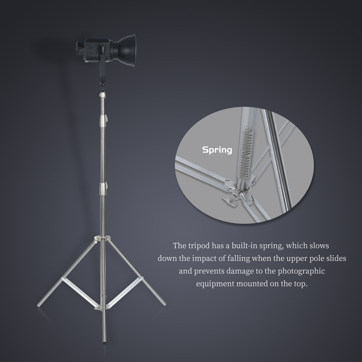 Sh 2.8m suporte de luz de aço  - Photography Lighting Mount avaliação e preço