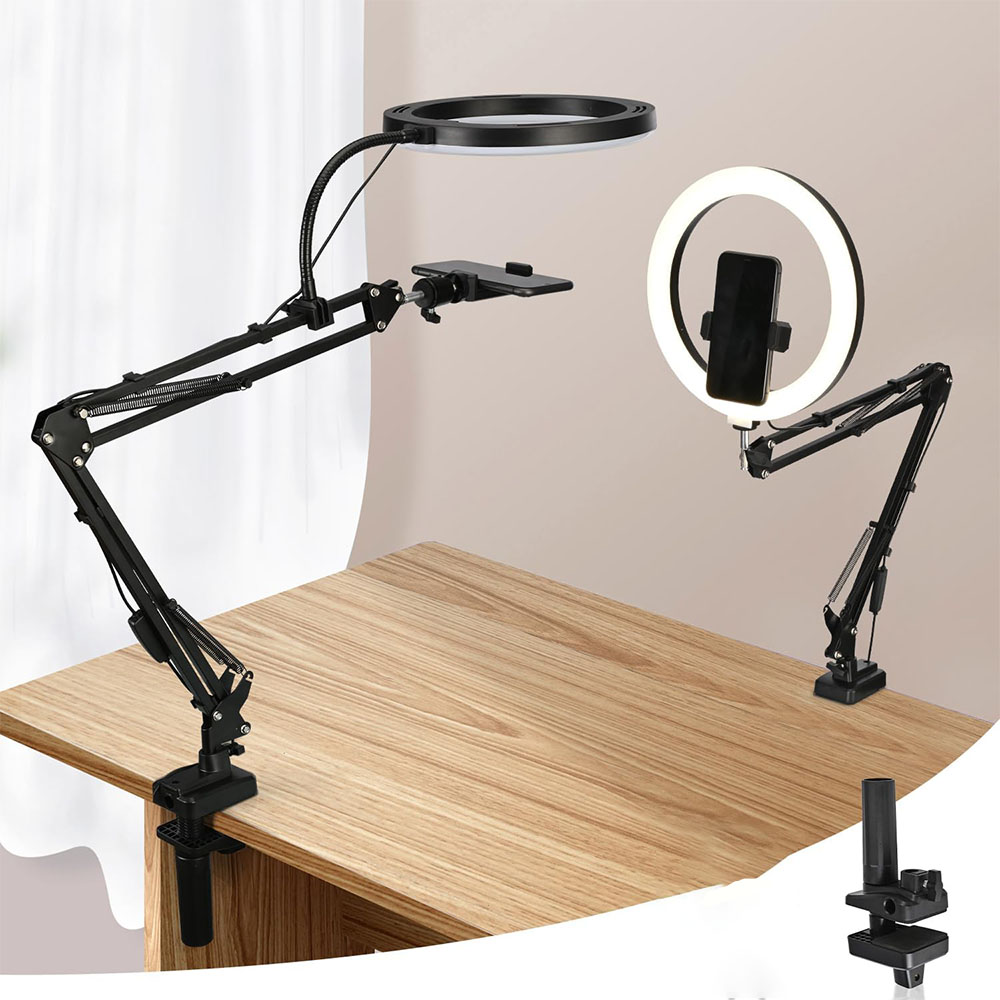 Anel de luz com suporte e supo - Photography Lighting With Umbrella avaliação e preço