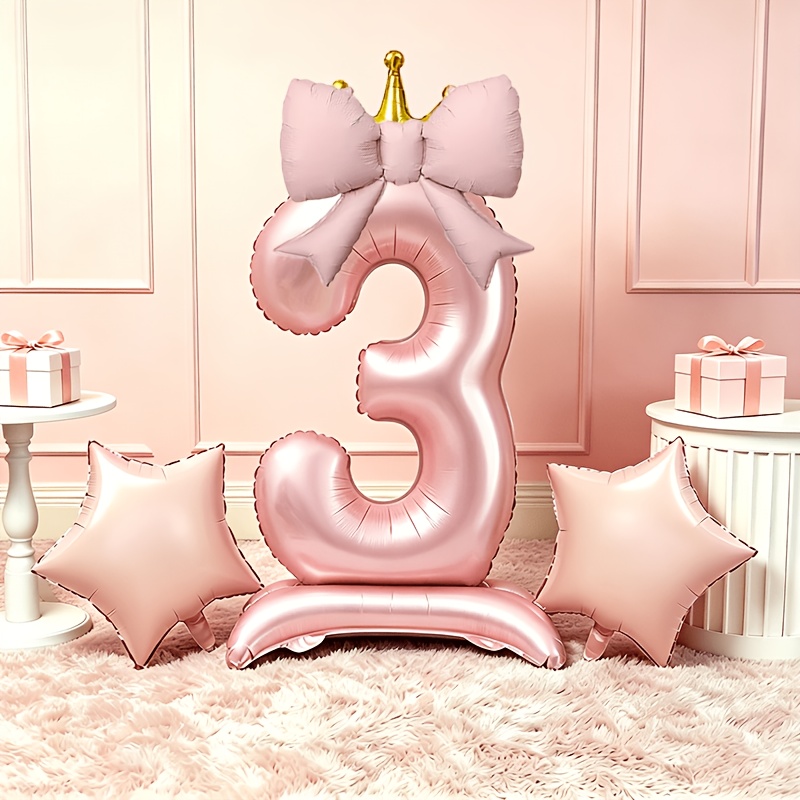 Balões 3D Rosa Luxo Leve 0-9,  - Photography Lighting Kit avaliação e preço