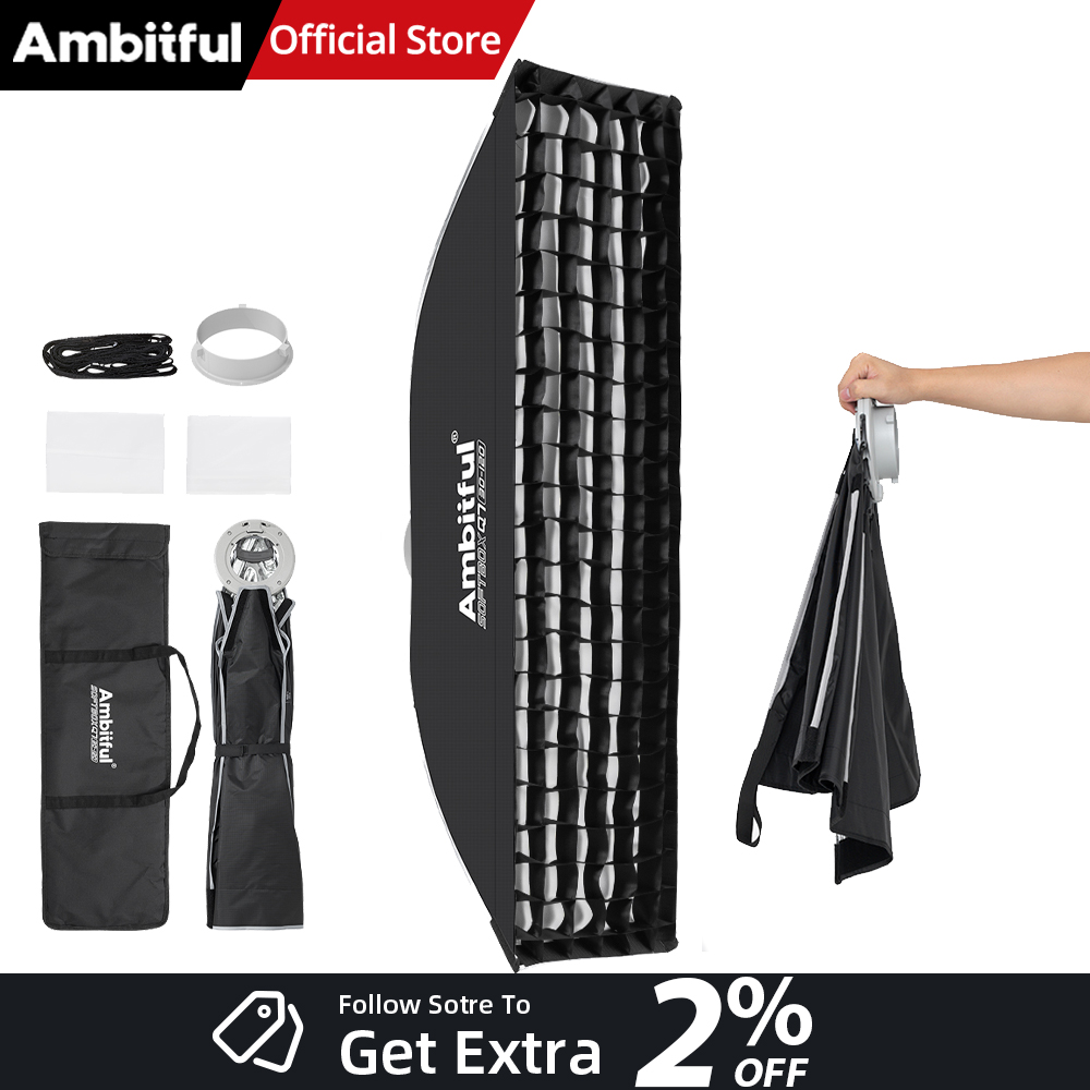 AMBITFUL Q7-II 30*120cm Softbo - Photography Lighting Set Up avaliação e preço