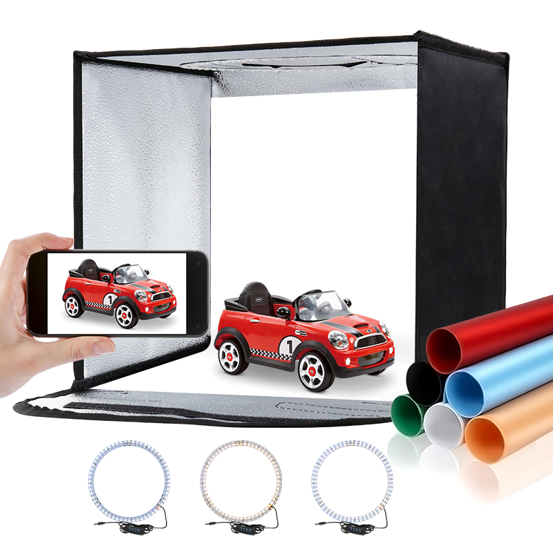 Caixa de luz dobrável para est - Photography Lighting Kit avaliação e preço