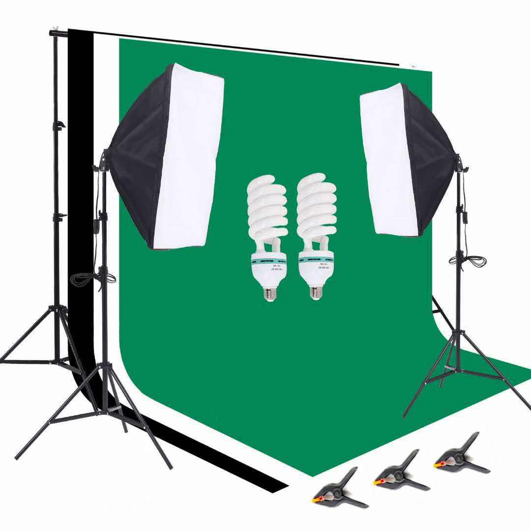 Equipamento de Estúdio Fotográ - Photography Lighting And Backdrop Kits avaliação e preço